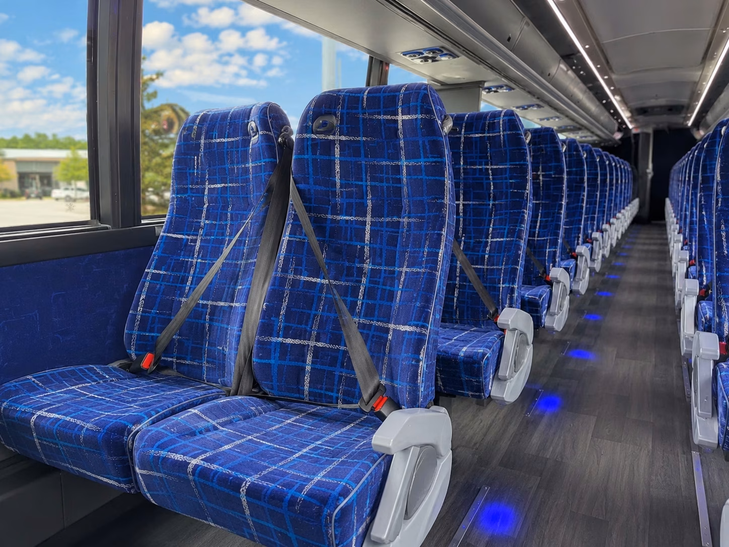 56 passenger charter bus interior