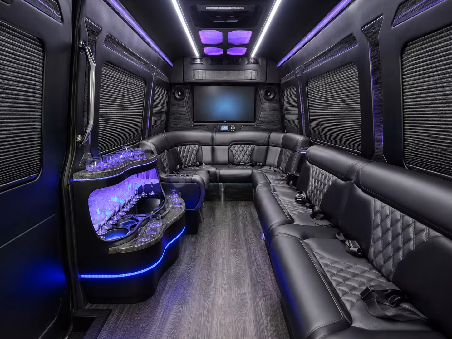 amenities on long distance bus rentals from providence