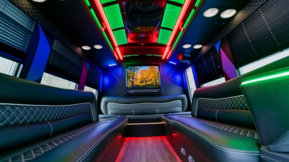 providence party bus rental interior